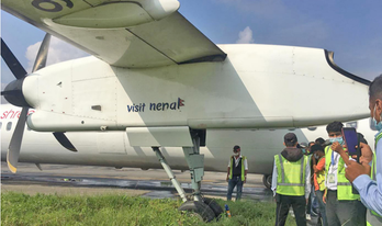 Shree Airlines plane slips at TIA