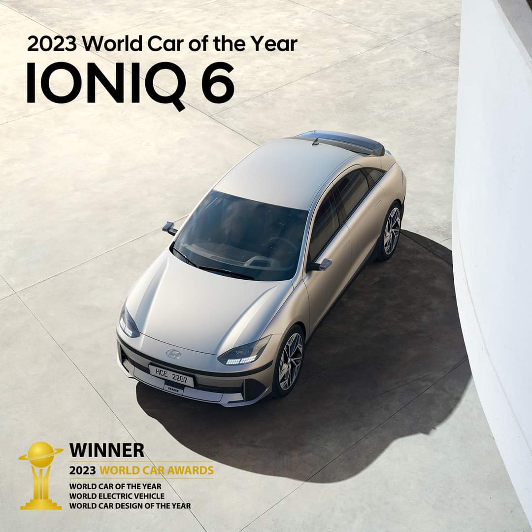 2023 Hyundai Ioniq 6 Garners 3 World Car Awards