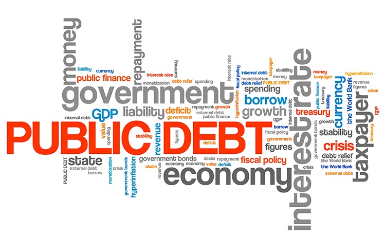 Public debt exceeds 45 per cent in proportion of country's GDP