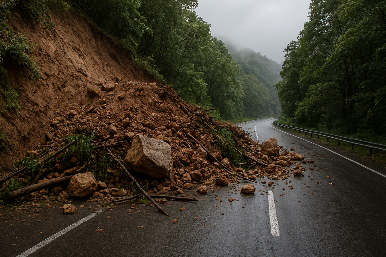 Flooding  damages hydro power plant, displaces four families