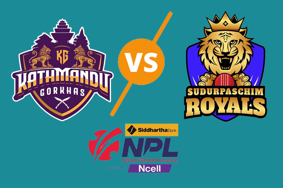 एनपीएलः काठमाण्डू गोर्खाज र सुदूरपश्चिम रोयाल्सबीच खेल हुँदै