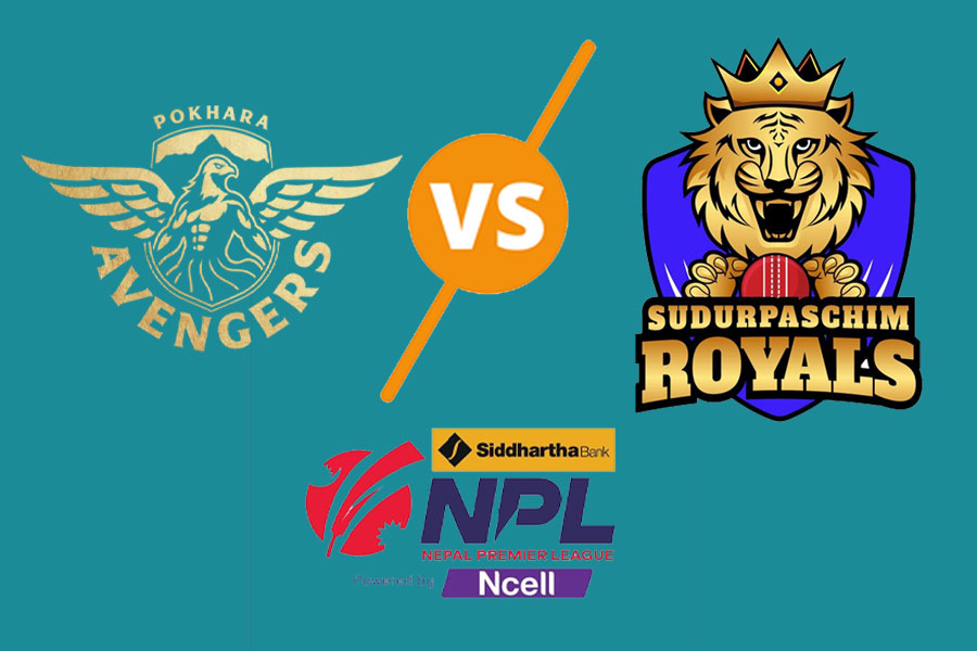 एनपीएलः पोखरा एभेन्जर्स र सुदूरपश्चिम रोयाल्सबीच खेल हुँदै