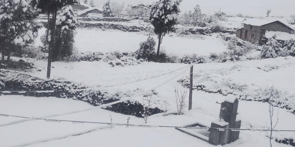 Snowfall occurs in Baitadi and Baglung districts