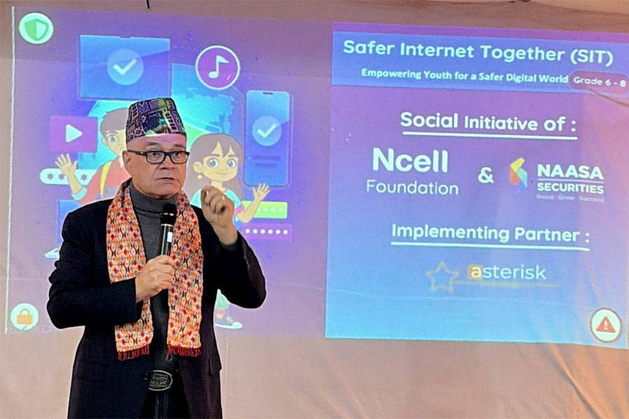 सुरक्षित इन्टरनेट दिवस २०८२ः एनसेल फाउन्डेसन र नासा सेक्यूरिटीजद्वारा ‘सेफर इन्टरनेट टुगेदर’ कार्यक्रम सुरु