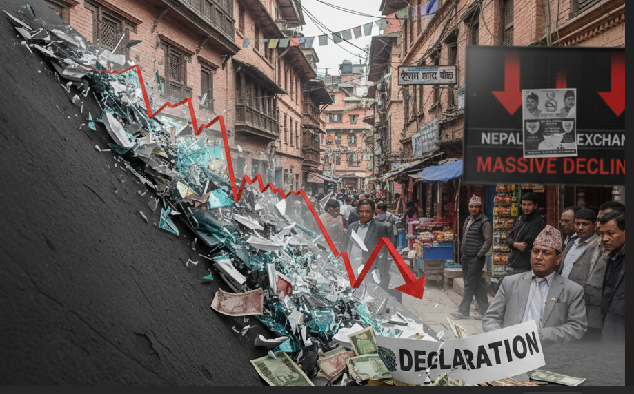 निर्वाचनको मुखमा शेयर बजारमा पहिरो, थुप्रिएको तरलता र घट्दो ब्याजदरले  त काम गरेन नै दलका  घोषणापत्रलाई समेत बजारले पत्याएन