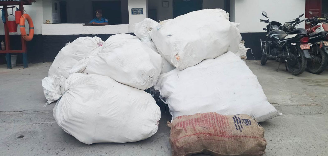 Police seized illegally traded goods in Rupandehi