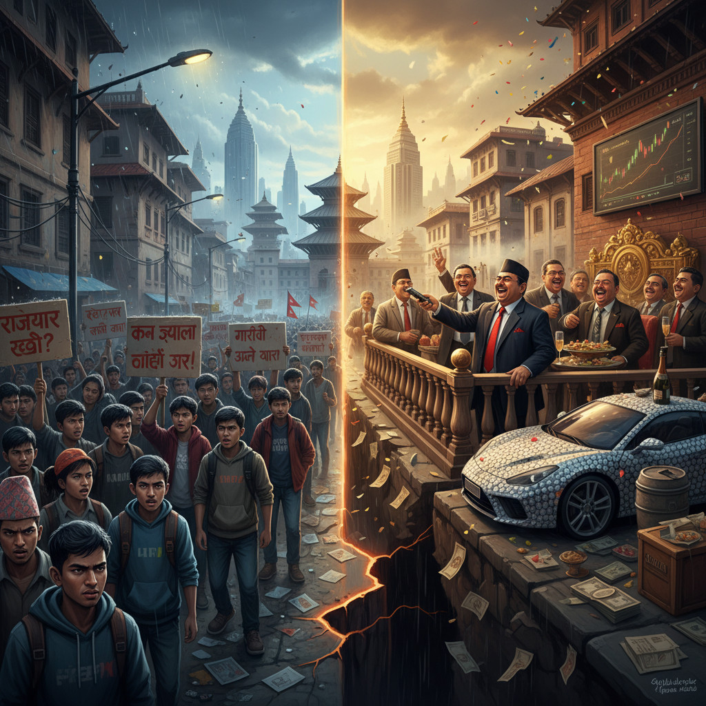 जेनजी आन्दाेलनकाे एक कारण धनी र गरिवबीचको आम्दानीको वितरणमा ठूलो खाडल