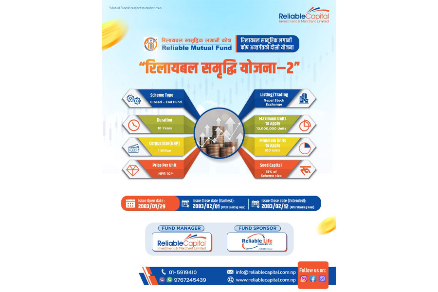 रिलायबल समृद्धि योजना २को इकाई खरिदका लागि आजदेखि आवेदन दिन सकिने