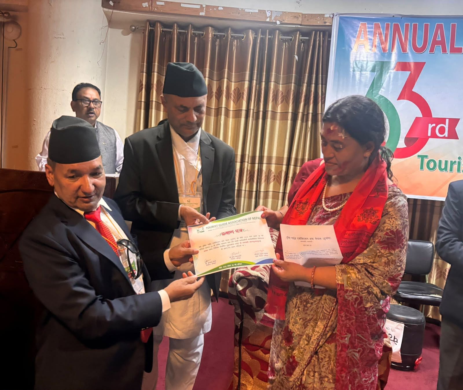टुरिष्ट गाइड एसाेसिएसनको अध्यक्षमा प्रभालक्ष्मी प्रधानाङ्ग विजयी
