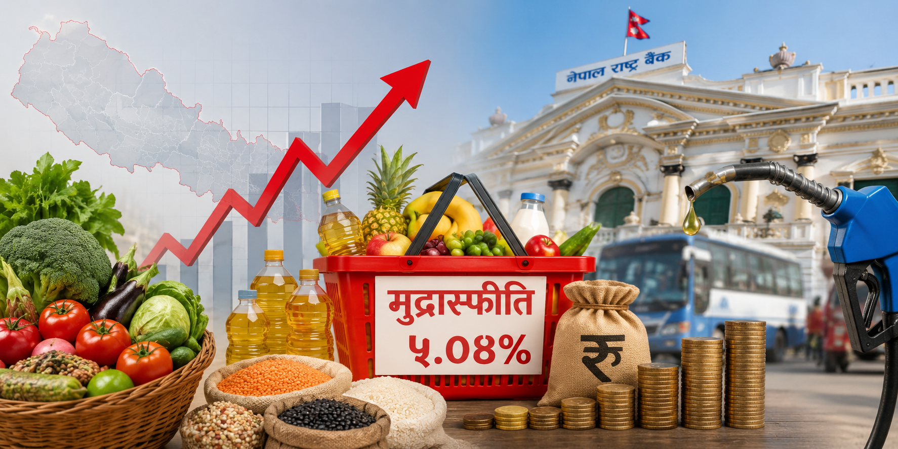 महँगी नियन्त्रणमै: जेठ मसान्तसम्म उपभोक्ता मुद्रास्फीति ५.०४ प्रतिशतमा सीमित, तरकारी र फलफूलको मूल्यले उपभोक्ता हैरान