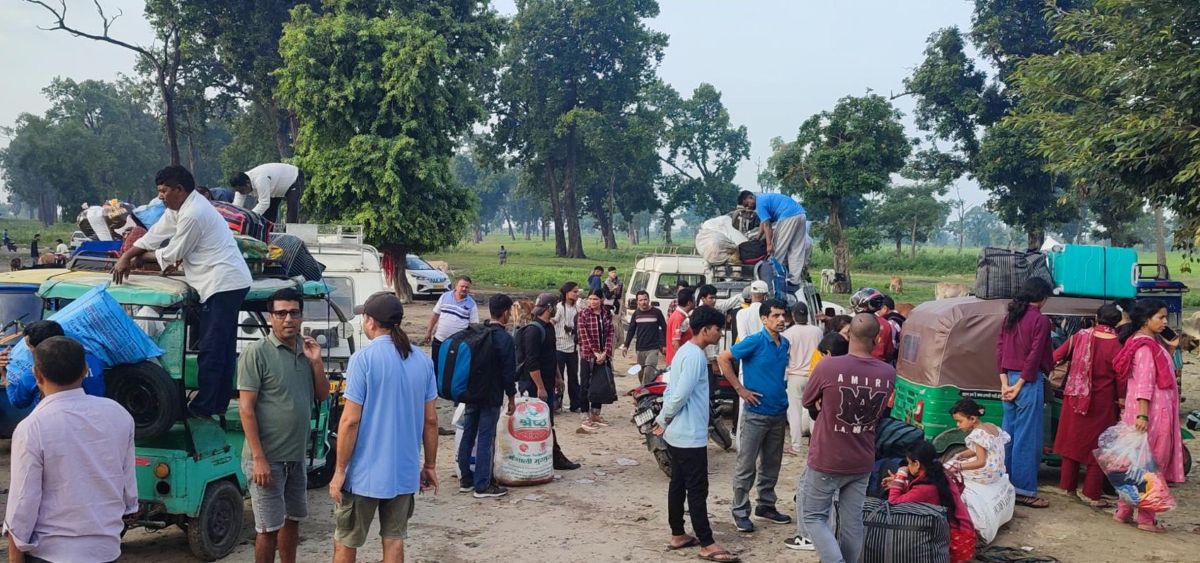 चाडपर्व मनाउन घर फर्किनेको नाकामा भीड